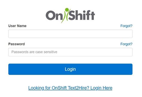 A separate window of the OnShift portal will appear, asking for your login credentials. . Onshift wallet login website